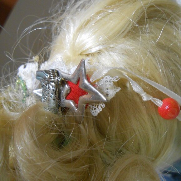 VTG BISQUE "DAKOTA" COWGIRL DOLL 15" JEAN OUTFIT RED BOOTS NO 3962B w/ STAND EUC - Picture 9 of 15